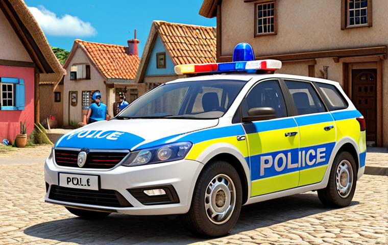 **

Polly the police car leading his rescue team with a bright, optimistic expression, helping villagers in need. Emphasize teamwork and positive attitude. Background: Brooms Town.

**
