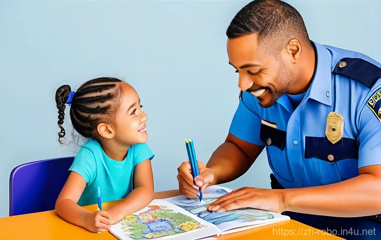 로보카폴리 컬러링북 - **Prompt 1: A heartwarming scene of a parent and their young child (around 3-5 years old) joyfully e...