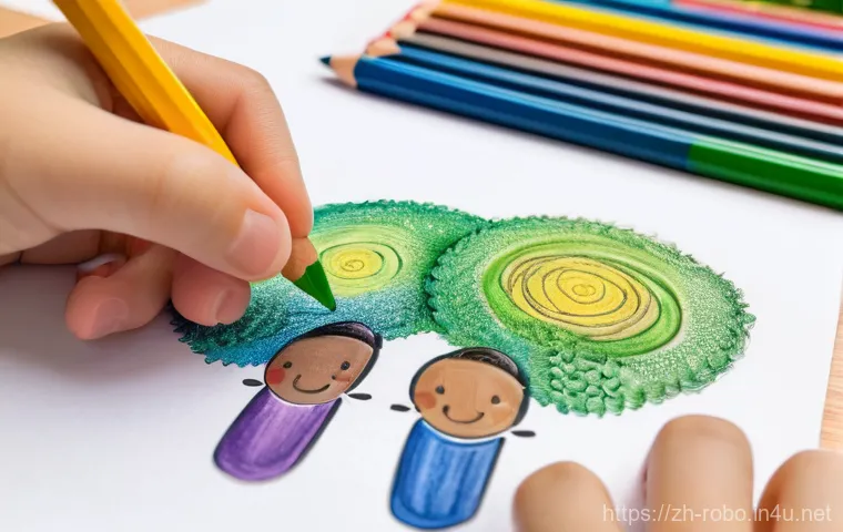 로보카폴리 컬러링북 - **Prompt 2: An imaginative portrait of a child (around 4-6 years old) completely immersed in a Poli ...