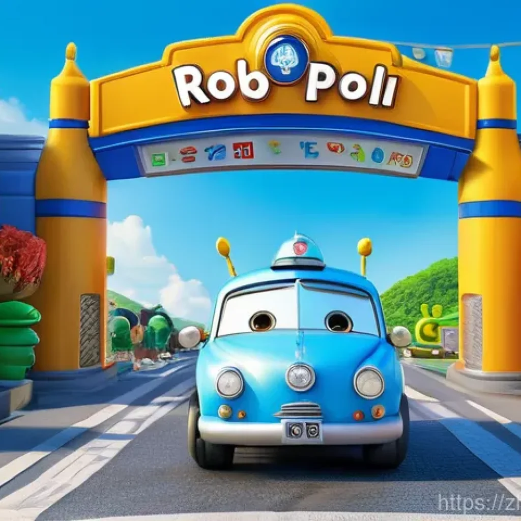 로보카폴리의 대표적인 캐릭터 - The search results confirm details about Robocar Poli, Broomstown, and its main characters (Poli, Ro...
