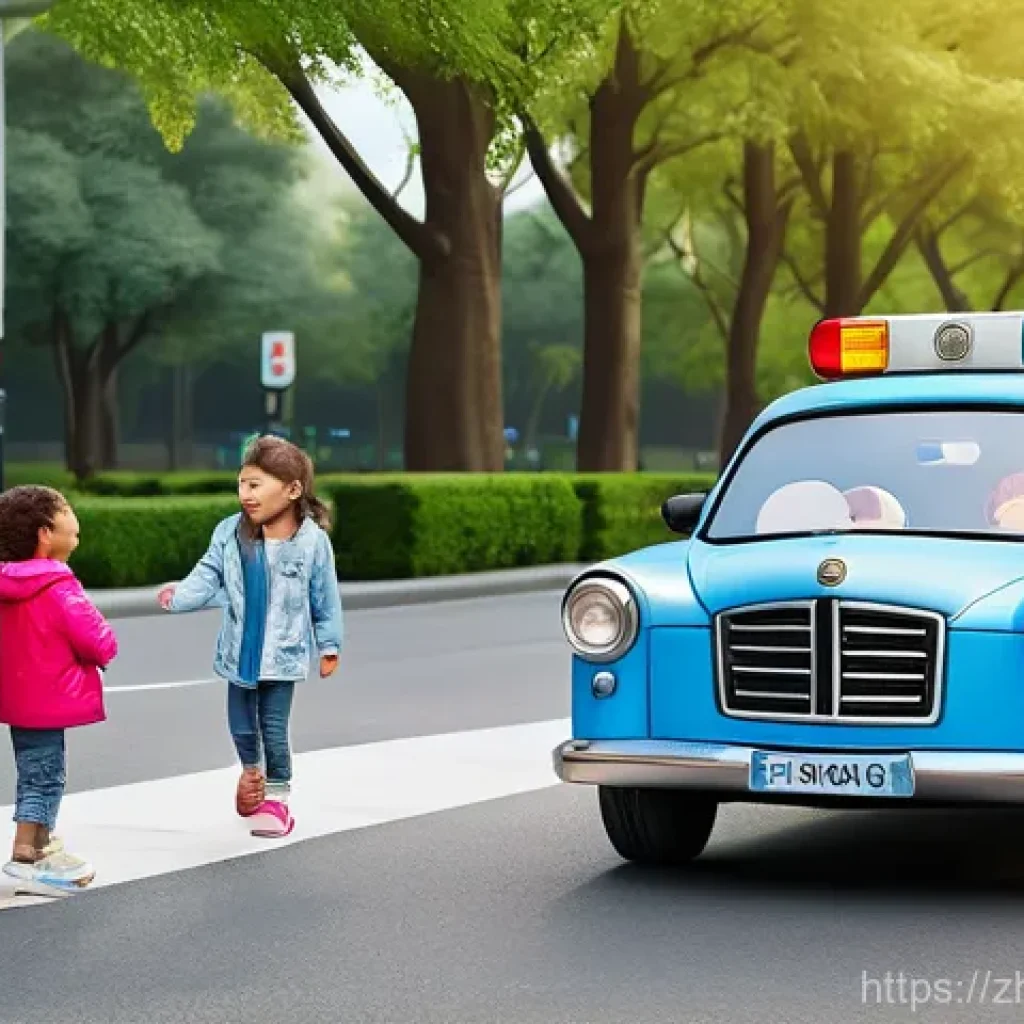 로보카폴리와 브랜드 마케팅 전략 - **Prompt 1: Robocar Poli's Safety Lesson**
    A bright, friendly outdoor scene on a sunny day. Robo...