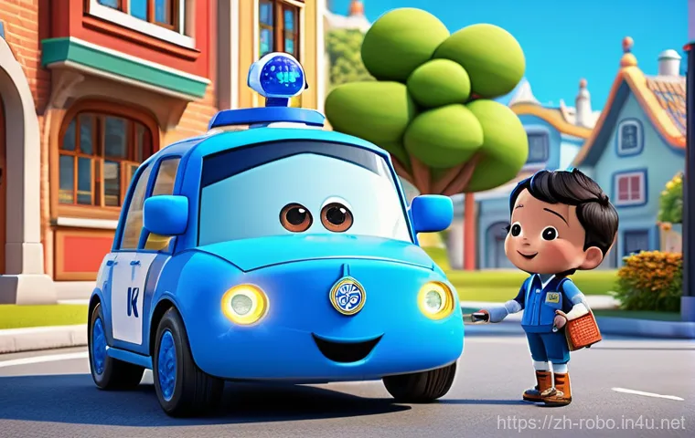 로보카폴리의 글로벌 성공 - **Prompt:** A cozy and brightly lit child's bedroom, filled with warmth and imagination. A happy 5-y...