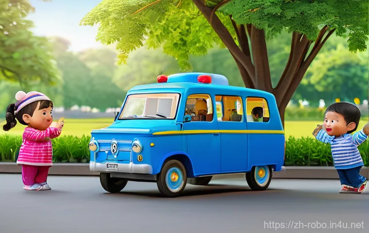 로보카폴리 리뷰 콘텐츠 - **"An educational and heartwarming scene where Robocar Poli is teaching a group of diverse children ...