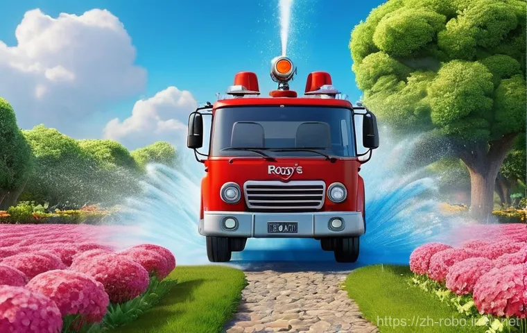 로보카폴리 유머 요소 - **Roy's Hilarious Misadventure with a Tiny Flower:**
    "A brightly colored, large red fire truck c...
