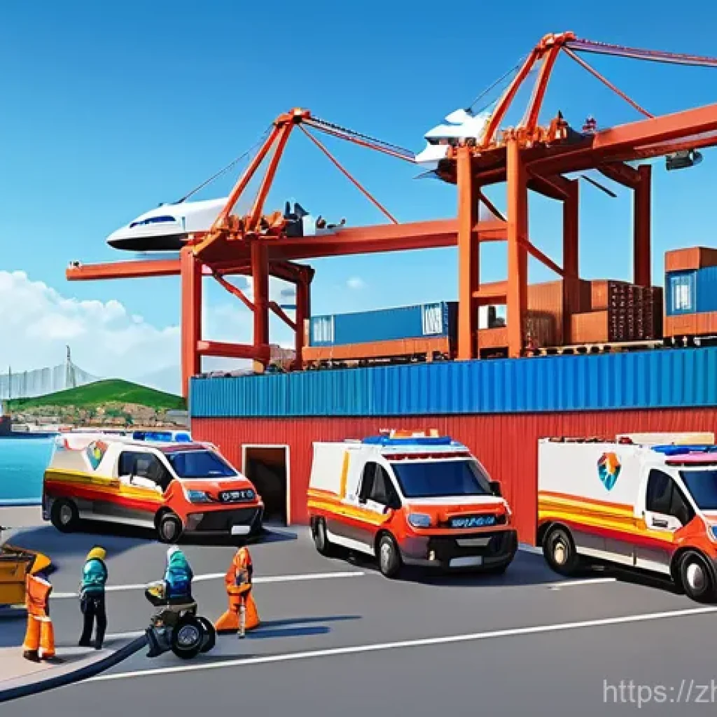 로보카폴리 브룸스타운 지도 - **Prompt:** A vibrant, animated scene showcasing a modern rescue team headquarters building with sle...