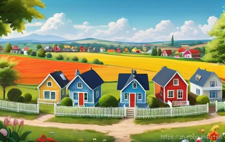 로보카폴리 브룸스타운 지도 - **Prompt:** A lively and bustling animated cityscape depicting a vibrant downtown commercial street....