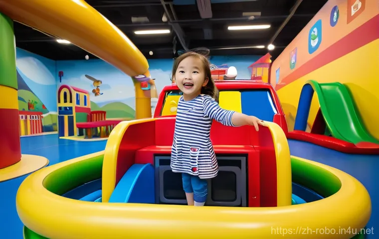 로보카폴리와 브랜드 협력 - **Prompt:** A vibrant and cheerful scene in a child's brightly lit bathroom. A 5-year-old East Asian...