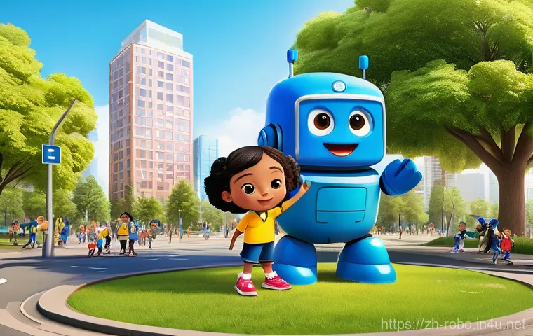 로보카폴리와 브랜드 협력 - **Prompt:** An exciting and engaging scene inside a "Robocar Poli" themed indoor playground or pop-u...