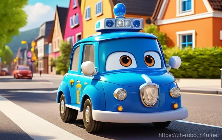 로보카폴리 캐릭터 성향과 특징 - **Poli: The Dashing Leader in Action**
    A vibrant, high-angle shot capturing Poli, the sleek blue...