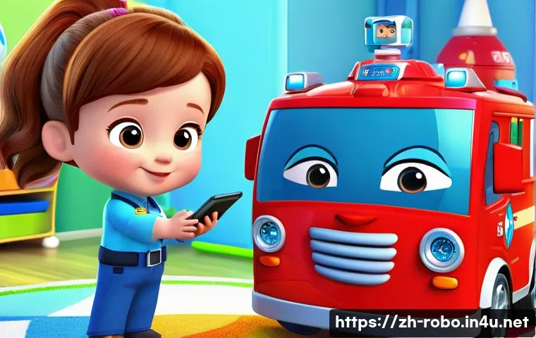로보카폴리와 스마트 콘텐츠 - **Interactive Tablet Learning with Robocar Poli**
    A happy, fully clothed child, approximately 7 ...