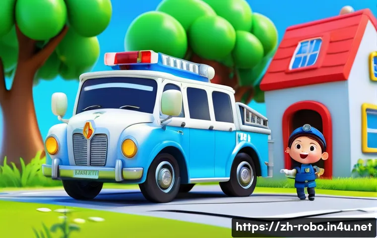로보카폴리 캐릭터의 매력 - **Prompt:** A dynamic and colorful scene depicting Robocar Poli, Amber, Roy, and Helly in their resc...