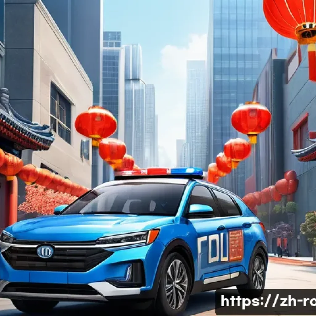 로보카폴리와 글로벌 반응 - A vibrant scene featuring Poli, the robotic police car leader, standing confidently in front of a mo...