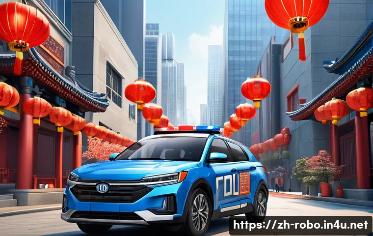 로보카폴리와 글로벌 반응 - A vibrant scene featuring Poli, the robotic police car leader, standing confidently in front of a mo...