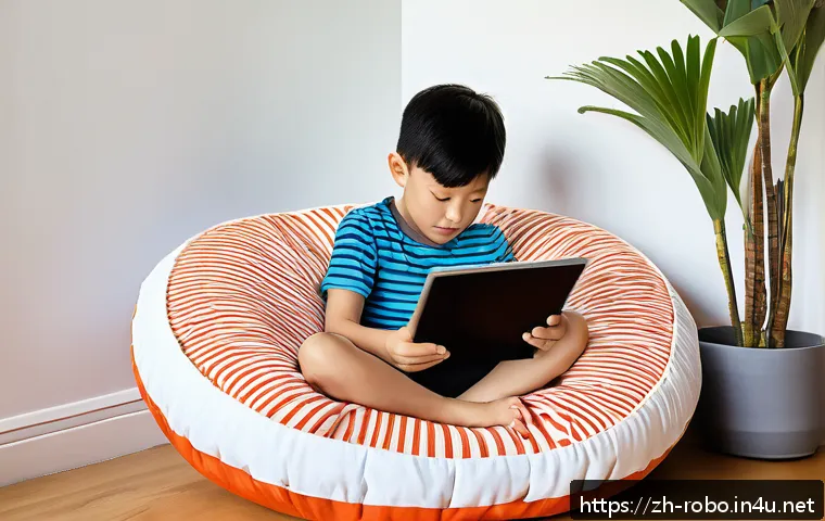 로보카폴리와 어린이 문학 - A vibrant, colorful children's reading corner in a modern Chinese home, filled with a diverse collec...